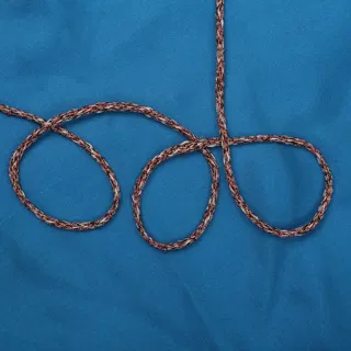 Rose and Copper Metallic Braided Cord sample, design MT-057E54E0, view 4