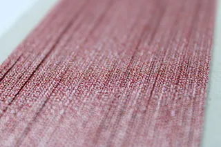Rose Pink Metallic Narrow Flat Trim sample, design MT-E414BD1A, view 3