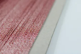 Rose Pink Metallic Narrow Flat Trim sample, design MT-E414BD1A, view 6