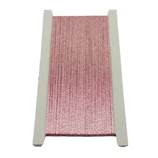 Rose Pink Metallic Narrow Flat Trim sample, design MT-E414BD1A, view 9
