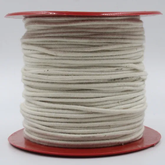 Off-White Round Elastic Cord on Red Spools, 4 mm