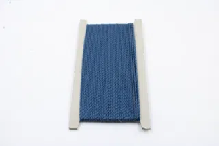 Mid Blue 2-Ply Twisted Macrame Cord sample, design MT-618B4833, view 2