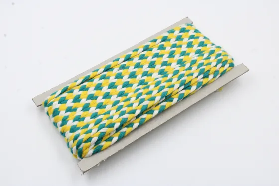 Sea Blue, White and Lemon Yellow Choti Braid