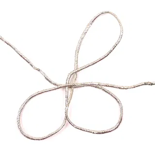 All-Silver Metallic Braided Cord, Fine sample, design MT-AAEB852D, view 2