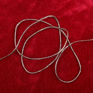 All-Silver Metallic Braided Cord, Fine sample, design MT-AAEB852D, view 4