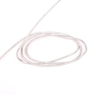 Cool Silver Metallic Braided Cord, Fine sample, design MT-7CF612A0, view 3