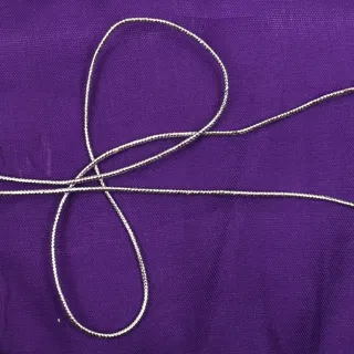 Cool Silver Metallic Braided Cord, Fine sample, design MT-7CF612A0, view 4