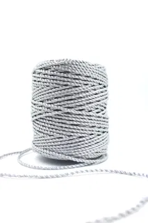 Silver Metallic Twisted Macrame Cord sample, design MT-550C9AB4, view 2