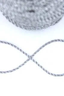 Silver Metallic Twisted Macrame Cord sample, design MT-550C9AB4, view 3