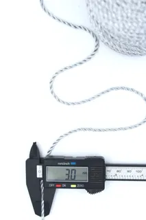 Silver Metallic Twisted Macrame Cord sample, design MT-550C9AB4, view 4