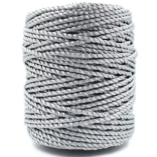 Silver Metallic Twisted Macrame Cord sample, design MT-550C9AB4, view 5