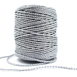 Silver Metallic Twisted Macrame Cord sample, design MT-550C9AB4, view 6