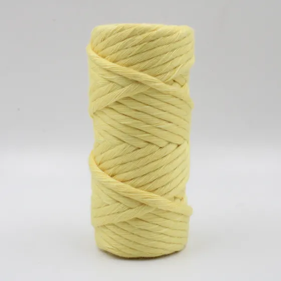 Light Yellow Single Strand Macrame Cord