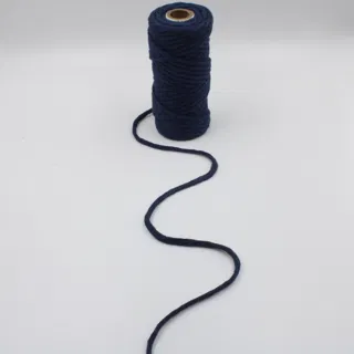 Navy Blue Single Strand Macrame Cord sample, design MT-FE42B4DC, view 2