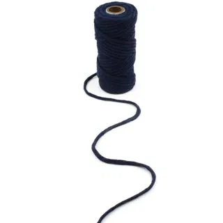 Navy Blue Single Strand Macrame Cord sample, design MT-FE42B4DC, view 6