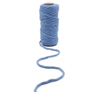 Cornflower Sky Blue Single Strand Macrame Cord sample, design MT-10861CBE, view 5