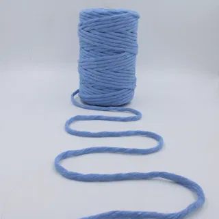Sky Blue Single Strand Macrame Cord sample, design MT-44FF0B9A, view 2