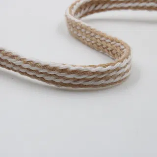 Beige and White Flat Drawstring Cord sample, design MT-4F7A4644, view 4