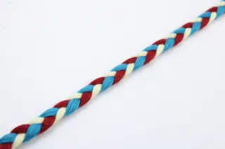 Sky Blue, Dark Red and Cream White Choti Braid sample, design MT-E81DC521, view 5
