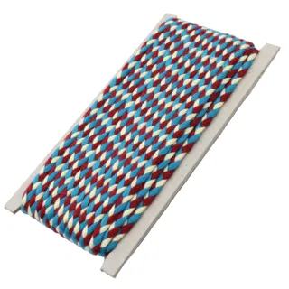 Sky Blue, Dark Red and Cream White Choti Braid sample, design MT-E81DC521, view 7