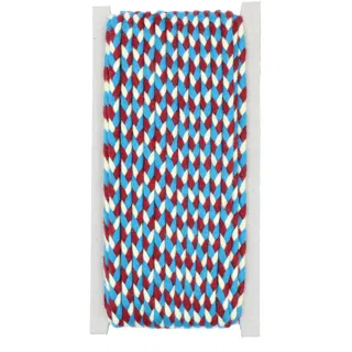 Sky Blue, Dark Red and Cream White Choti Braid sample, design MT-E81DC521, view 8
