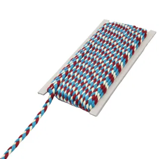 Sky Blue, Dark Red and Cream White Choti Braid sample, design MT-E81DC521, view 9