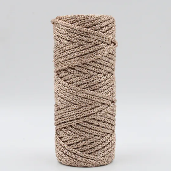 Tan and Sand Flecked Knitted Cord