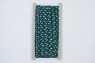 Dark Teal Green and Gold Metallic Choti Braid sample, design MT-F516D35A, view 2