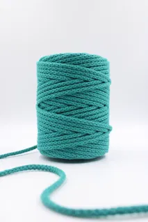 Teal Knitted Cord on a Plain Tube sample, design MT-34CB968B, view 2