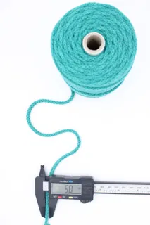 Teal Knitted Cord on a Plain Tube sample, design MT-34CB968B, view 4