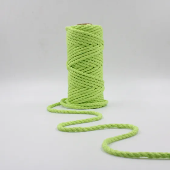 Parrot Green 3-Ply Twisted Macrame Cord sample, design MT-C98EFE61, view 9