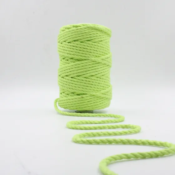 Parrot Green 3-Ply Twisted Macrame Cord