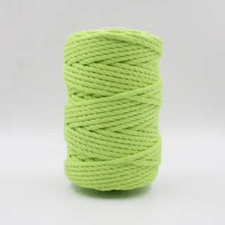 Parrot Green 3-Ply Twisted Macrame Cord sample, design MT-C98EFE61, view 2
