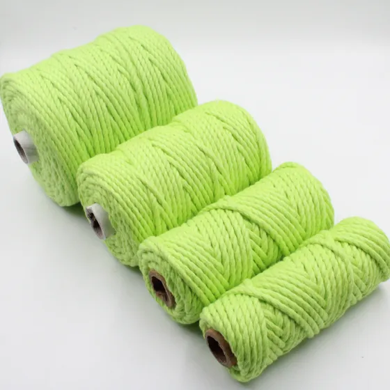 Parrot Green 3-Ply Twisted Macrame Cord sample, design MT-C98EFE61, view 25