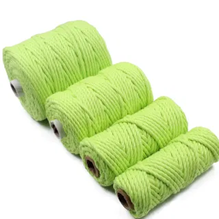 Parrot Green 3-Ply Twisted Macrame Cord sample, design MT-C98EFE61, view 35