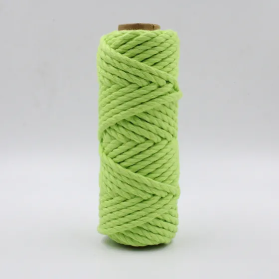 Parrot Green 3-Ply Twisted Macrame Cord sample, design MT-C98EFE61, view 17