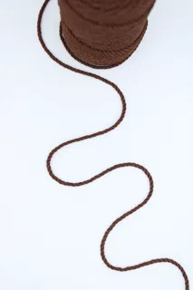 Chocolate Brown 3-Ply Twisted Macrame Cord sample, design MT-BEAF0A85, view 3