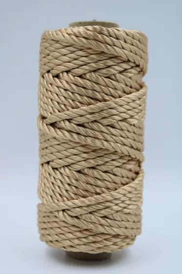 Sand Beige 3-Ply Twisted Macrame Cord