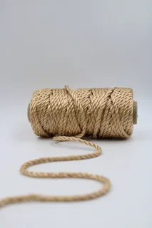 Sand Beige 3-Ply Twisted Macrame Cord sample, design MT-716A71AC, view 3