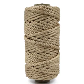 Sand Beige 3-Ply Twisted Macrame Cord sample, design MT-716A71AC, view 5