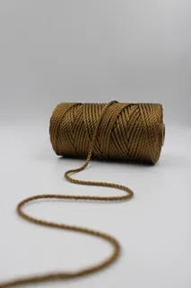 Bronze 3-Ply Twisted Macrame Cord sample, design MT-E447D4B3, view 2