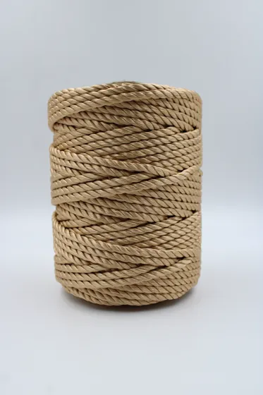 Pale Beige 3-Ply Twisted Macrame Cord