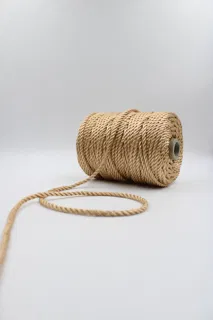 Pale Beige 3-Ply Twisted Macrame Cord sample, design MT-10BD6434, view 2