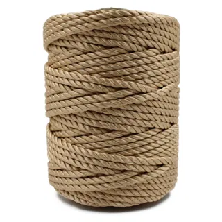 Pale Beige 3-Ply Twisted Macrame Cord sample, design MT-10BD6434, view 5