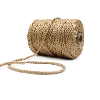 Pale Beige 3-Ply Twisted Macrame Cord sample, design MT-10BD6434, view 6