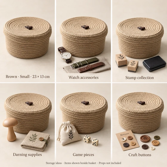 Brown · Small · 23 × 13 cm — Watch accessories, Stamp collection, Darning supplies, Game pieces, Craft buttons