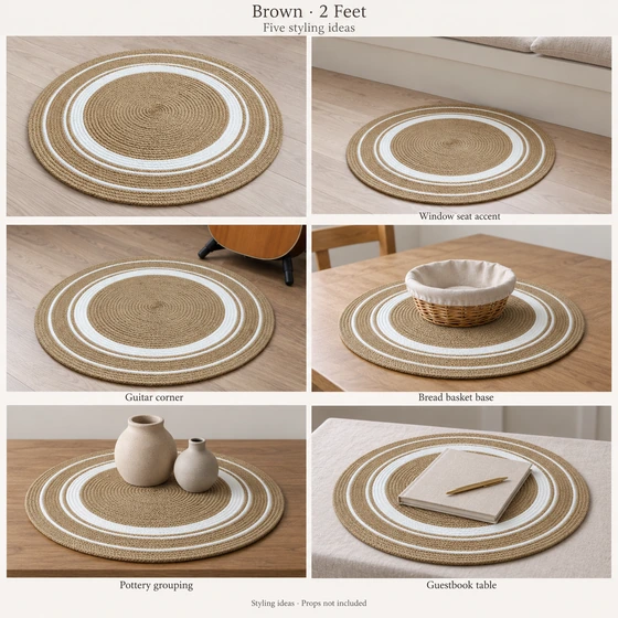 Brown · 2 Feet — Window seat accent, Guitar corner, Bread basket base, Pottery grouping, Guestbook table