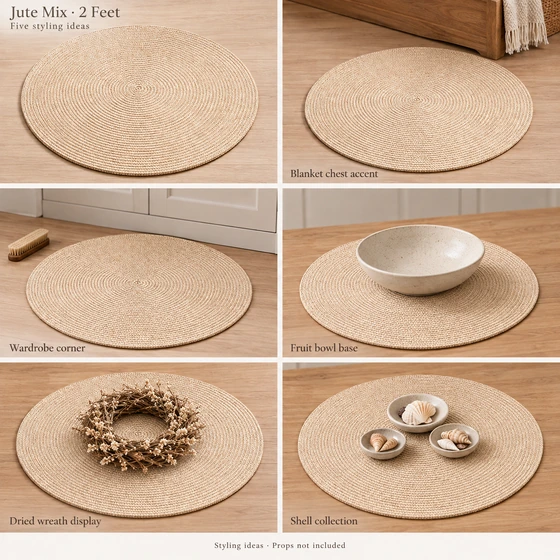 Jute Mix · 2 Feet — Blanket chest accent, Wardrobe corner, Fruit bowl base, Dried wreath display, Shell collection