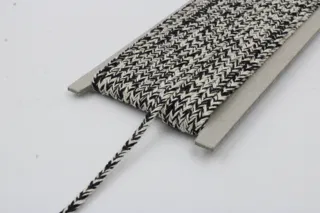 Cream White and Black Choti Braid sample, design MT-B25C8433, view 4