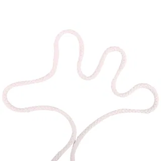 White Braided Cord, Loose Coil sample, design MT-091AFA9D, view 2